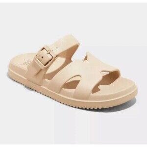 Wild Fable Women's Maysen 100% EVA Taupe Footbed Buckle Ankle Strap Sandals- W10